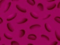 Red blood cells seamless pattern. Blood clot under the microscope, erythrocyte, hemoglobin molecules. Vector