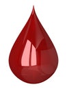Red blood drop isolated Royalty Free Stock Photo