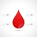 Red blood drop with numbered infographics template