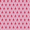 Red blood drops on pink textured background. Seamless vector pattern for medical and menstruation related fabric Royalty Free Stock Photo