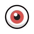 Red blood eye ball icon Royalty Free Stock Photo