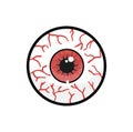 Red blood eye ball vector isolated Royalty Free Stock Photo