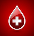 Red blood medical icon