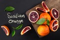 Red blood oranges Royalty Free Stock Photo