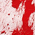 Red Blood Paint Texture on White Background, Smeared Scarlet Ink, Smeared Blood Pattern