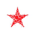 Red blood splash star