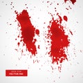 Red blood splatter on white background