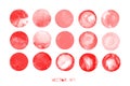 Red blood vector circles set Royalty Free Stock Photo