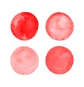 Red blood vector circles set Royalty Free Stock Photo