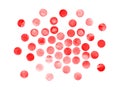 Red blood vector circles set Royalty Free Stock Photo