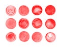 Red blood vector circles set Royalty Free Stock Photo