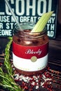 Red Bloody Mary Cocktail with celery Royalty Free Stock Photo