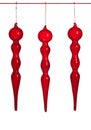 Red Blown Glass Christmas Ornaments ~ Isolated