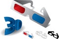Red blue 3d anaglyph glasses