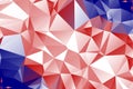 Red & Blue Abstract Low Poly Geometric Gradient Polygonal Background With Corners Vector Illustration Royalty Free Stock Photo