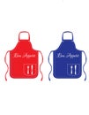 Red and blue apron