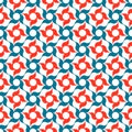 Red and Blue Arabesque Trellis Pattern