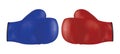 Red and blue boxing glove Royalty Free Stock Photo