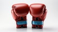 Red and blue boxing gloves isolated on white background Royalty Free Stock Photo