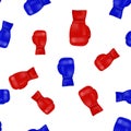 Red Blue Boxing Gloves Seamless Pattern Royalty Free Stock Photo