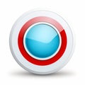 a red and blue button on a white background Royalty Free Stock Photo
