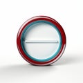 a red and blue button on a white background Royalty Free Stock Photo