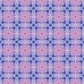 Red blue checked allover seamless pattern. Hand dr