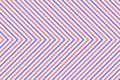Red and blue chevron arrow stripes fabric pattern background vector. Royalty Free Stock Photo