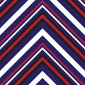 Red and Blue Chevron Diagonal Stripes seamless pattern background