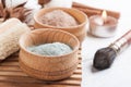 Red and blue cosmetic moroccan clay Royalty Free Stock Photo