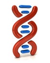 Red and blue dna icon Royalty Free Stock Photo