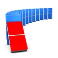 Red and Blue Domino Royalty Free Stock Photo