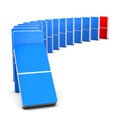 Red and Blue Domino Royalty Free Stock Photo