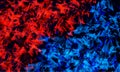 Red and blue explosive background with sharp triangles. Shards shape composition. Music, sport, gaming , website