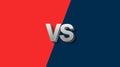 Red and Blue Fighter Background Versus Screen, Vector Illustration