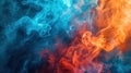 Red and blue fire abstract background. Generative AI Royalty Free Stock Photo