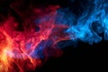 Red and blue fire on balck background Royalty Free Stock Photo