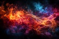Red and blue fire on balck background Royalty Free Stock Photo