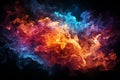 Red and blue fire on balck background Royalty Free Stock Photo