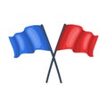 Red and blue flags.Paintball single icon in cartoon style vector symbol stock illustration web.