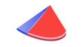 Red and Blue Geometric Pyramid Icon for Abstract Design, vector design Generative AI Royalty Free Stock Photo