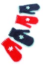 Red and blue gloves Royalty Free Stock Photo