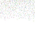 Red blue green confetti celebration isolated background
