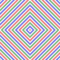 Colorful square lines fabric pattern on white background vector. Royalty Free Stock Photo