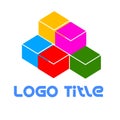 Red blue green & two other colors combination logo