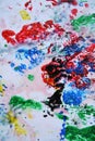 Red green yellow red black gray dark blue pink colors and hues. Abstract wet paint background. Painting spots. Royalty Free Stock Photo