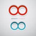 Red and Blue Infinity Symbols