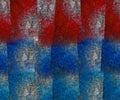 Red and blue lapis lazuli block grunge background