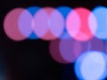 Red and blue bokeh lights, police, emergency Royalty Free Stock Photo