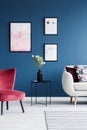 Red and blue living room Royalty Free Stock Photo